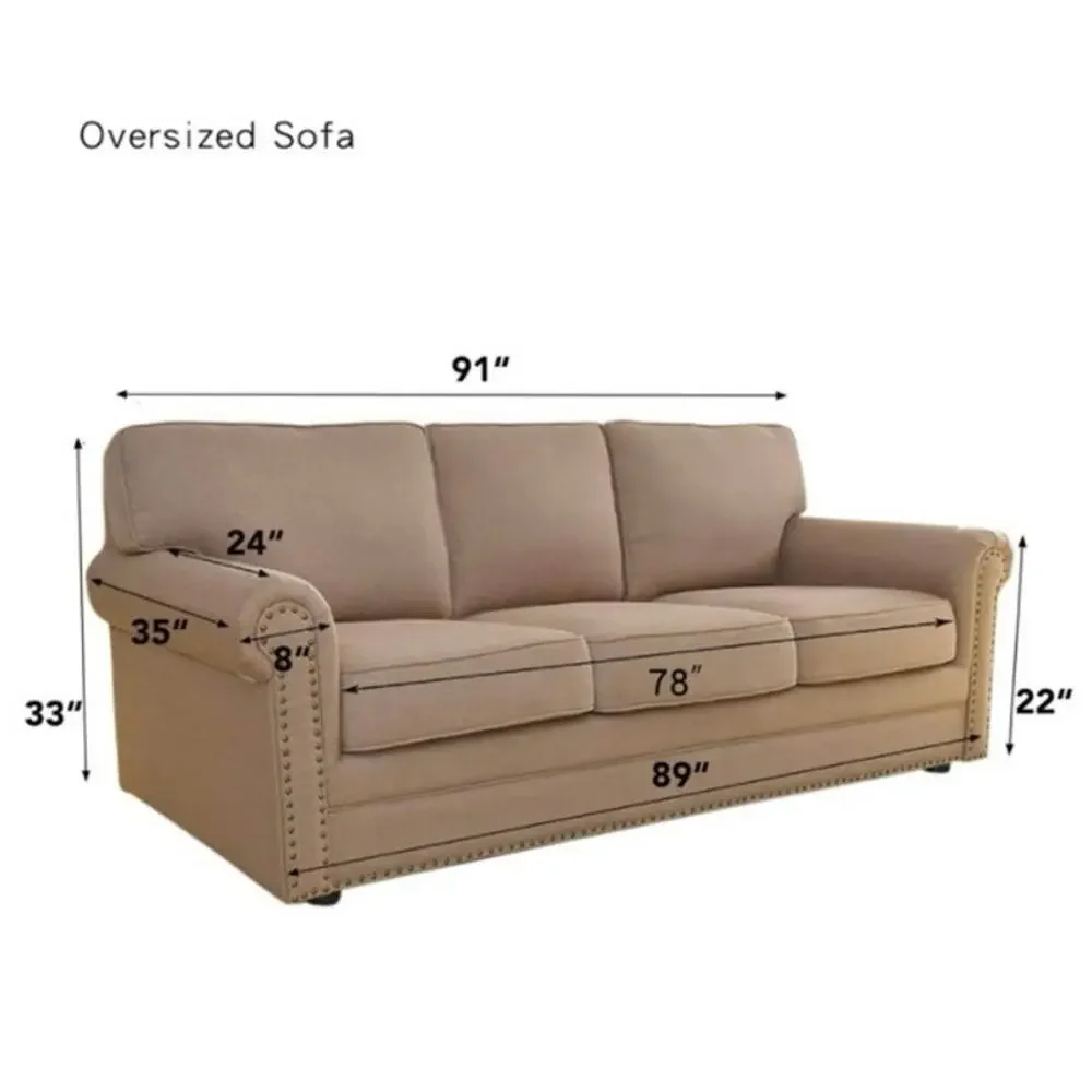 Easy-Going‎ Stretch Oversized Sofa Slipcover 1-Piece Gray Furniture Protector